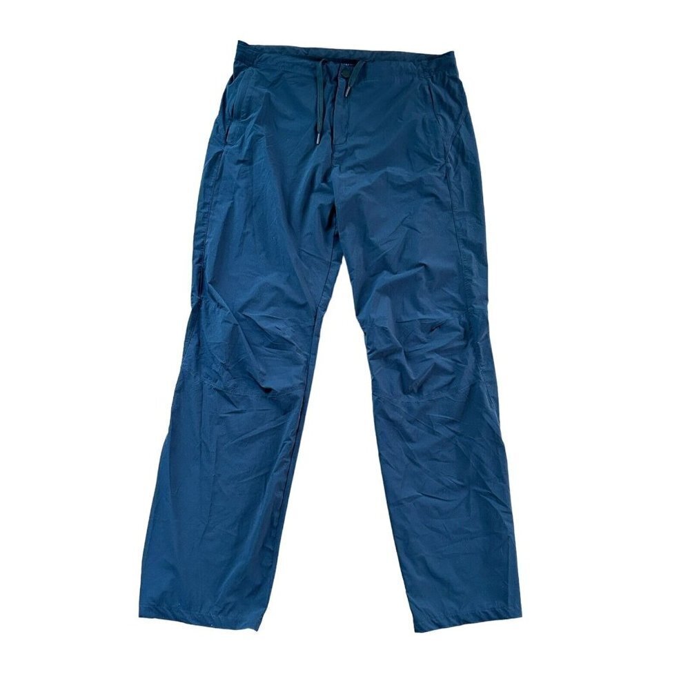Paskho Men's Medium L Minimalist Modern Travel Tech Pants Nylon Stretch‎ Black